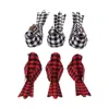Homegifo Plaid Bird Clip Ornament 2 Asstd.