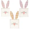 Homegifo Plaid Ear Bunny Block Sitter 3 Asstd.