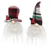 Homegifo *plaid Santa Gnome Ornament W/led Light 2 Asstd.