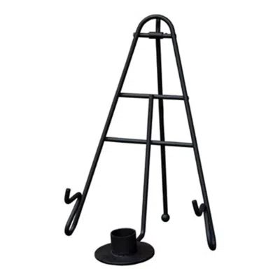 Homegifo Plate & Candle Holder In Black