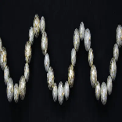 Homegifo Platinum Glitter Ball Garland In Gray