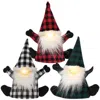 Homegifo Plush Plaid Santa Gnome Bottle Topper W/led Light 3 Asstd.