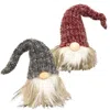 Homegifo Small Plush Santa Gnome W/red/gray Knit Hat 2 Asstd.