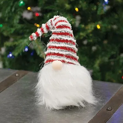 Homegifo *plush Santa Gnome W/striped Hat In Red