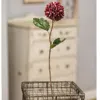 Homegifo Pompom Flower Stem 14" - Dark Mauve