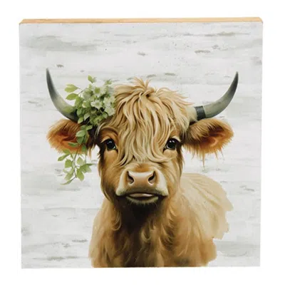 Homegifo Pretty Highland Portrait Block In Animal Print