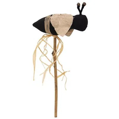 Homegifo *primitive Bumblebee Plant Stake In Black