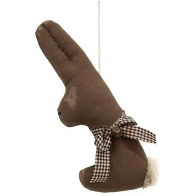 Homegifo *primitive Chocolate Bunny Ornament In Brown