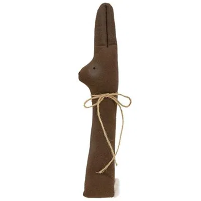 Homegifo Primitive Chocolate Peeking Bunny In Brown