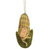 Homegifo *primitive Fabric Corn Cob Ornament With "eat" Tag