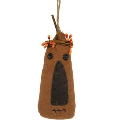 Homegifo Primitive Jack Face Fabric Ornament In Brown