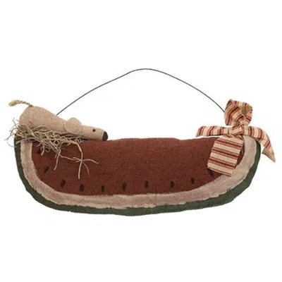 Homegifo *primitive Mouse On Watermelon Hanger In Brown