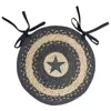 Homegifo Primitive Pewter Star Braided Chair Pad