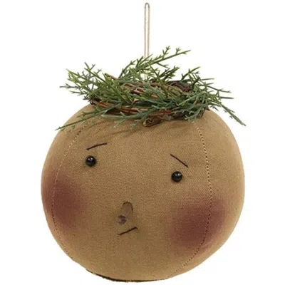 Homegifo Primitive Snowgirl Head Hanger In Brown