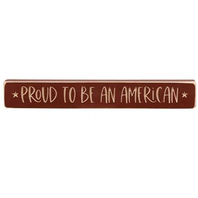 Homegifo Proud To Be An American Engraved Block 12"