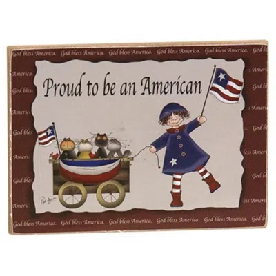 Homegifo Proud To Be An American Magnet In Brown