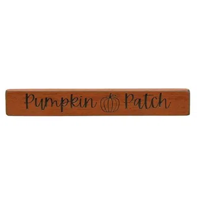 Homegifo Pumpkin Patch Engraved Block 12" In Brown