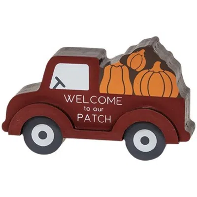 Homegifo *pumpkin Patch Truck Chunky Sitter In Red