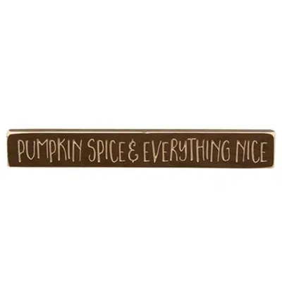 Homegifo Pumpkin Spice & Everything Nice Engraved Block 12"