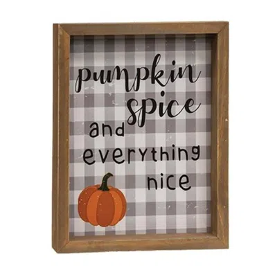 Homegifo *pumpkin Spice And Everything Nice Framed Sign In Multi