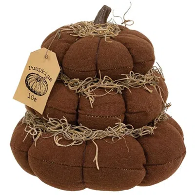 Homegifo Pumpkins 10 Cents Stuffed Pumpkin Stack In Brown