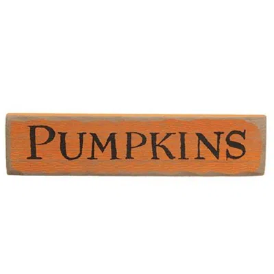 Homegifo Pumpkins Distressed Barnwood Sign In Orange