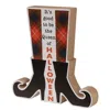 Homegifo *queen Of Halloween Witch Boots Shelf Sitter
