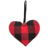 Homegifo *red & Black Buffalo Check Heart Ornament