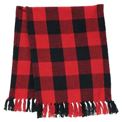 Homegifo Red & Black Buffalo Check Runner 72"