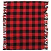 Homegifo Red & Black Buffalo Check Table Square 36"