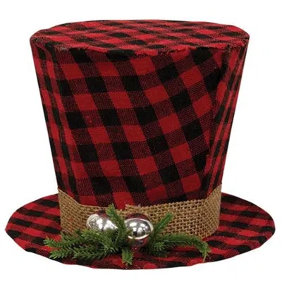 Homegifo *red & Black Buffalo Check Top Hat