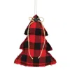 Homegifo *red & Black Check Stuffed Tree Ornament