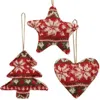 Homegifo Red & Green Nordic Sweater Ornament 3 Asstd.