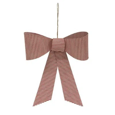 Homegifo *red & White Striped Hanging Bow