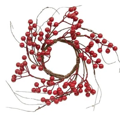 Homegifo Red Ash Berry & Twig Candle Ring