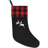 Homegifo *red Buffalo Check Reindeer Stocking