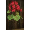 Homegifo Red Burlap Geranium Bush