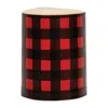 Homegifo *red Large Buffalo Check Timer Pillar 4"