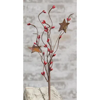 Homegifo Red Pip & Star Pick 12"