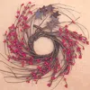 Homegifo Red Pip & Star Twig Wreath 10"