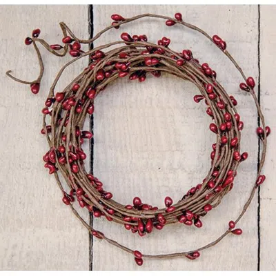 Homegifo Red Pip String Garland 18 Ft.