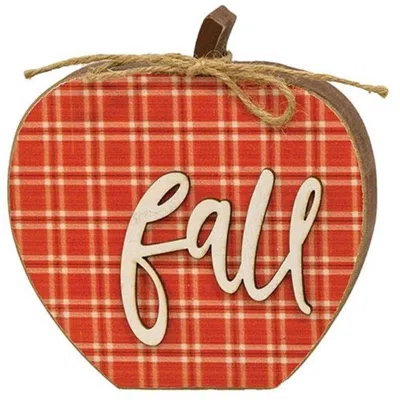 Homegifo ^^^ Red Plaid "fall" Apple Chunky Sitter