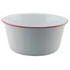 Homegifo Red Rim Enamel Mixing Bowl