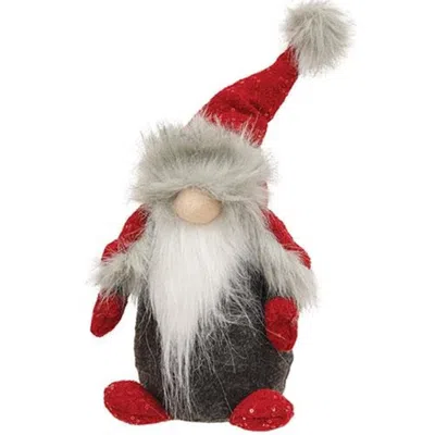 Homegifo Red Sparkle Trapper Hat Gnome In Multi
