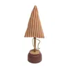 Homegifo *red Stripe Ticking Christmas Tree On Base 11"