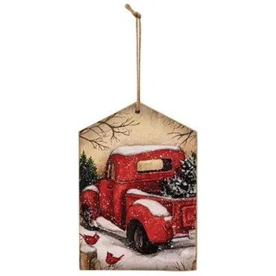 Homegifo *red Truck Tag Hanger