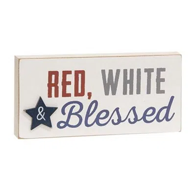 Homegifo Red White & Blessed Block