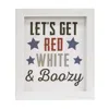 Homegifo Red White & Boozy Framed Sign