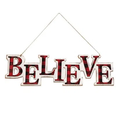 Homegifo *red/blk Plaid Believe Hanger