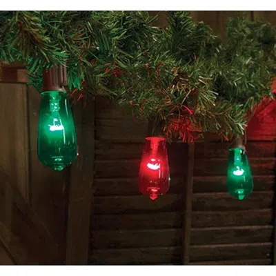 Homegifo Red/green Edison Light Strand 10ct In Multi